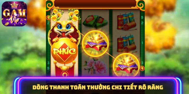 Dòng thanh toán thưởng chi tiết rõ ràng