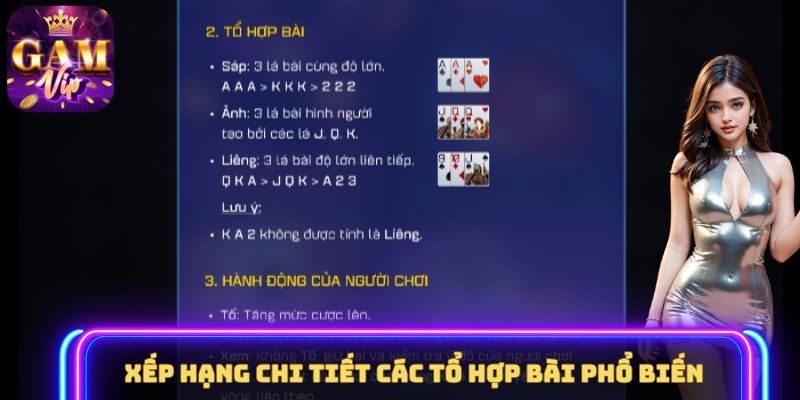 Xếp hạng chi tiết các tổ hợp bài phổ biến